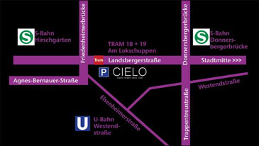 Cielo in München - Lageplan-Skizze