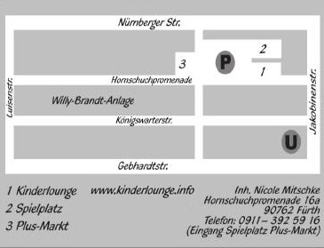 Kinder-Lounge in F&uuml;rth - Lageplan