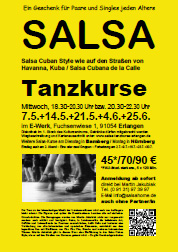 Salsa-Tanz-Kurs in Erlangen: Flyer